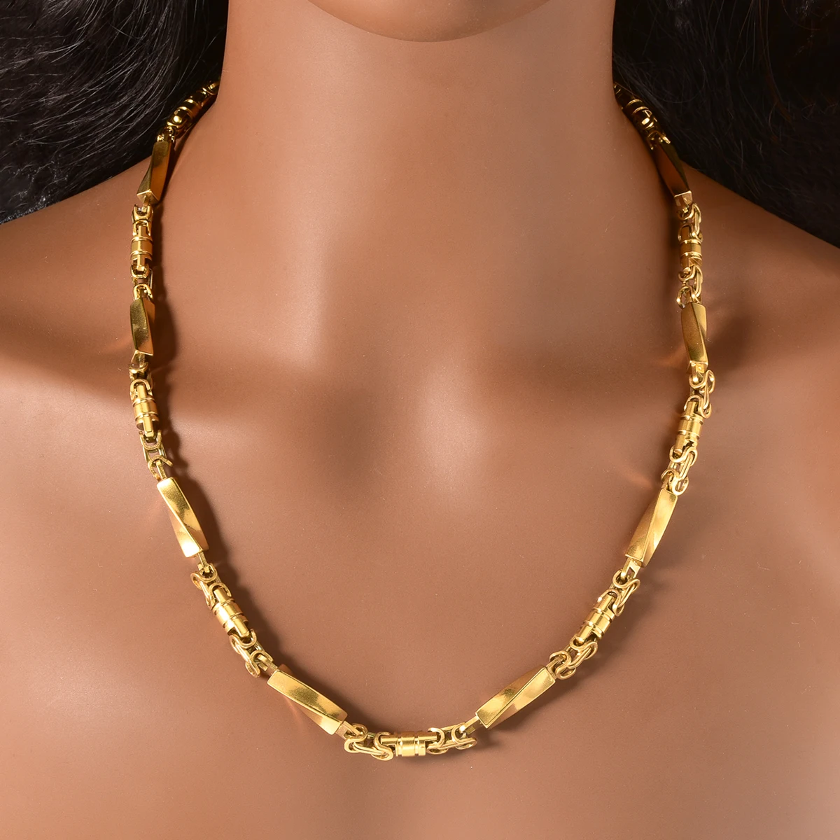 Hiphop Punk Curb Cuban Link Chain Man Gold/Silver Color Stainless Steel Necklace Classic Trendy Daily Wear Party Jewelry