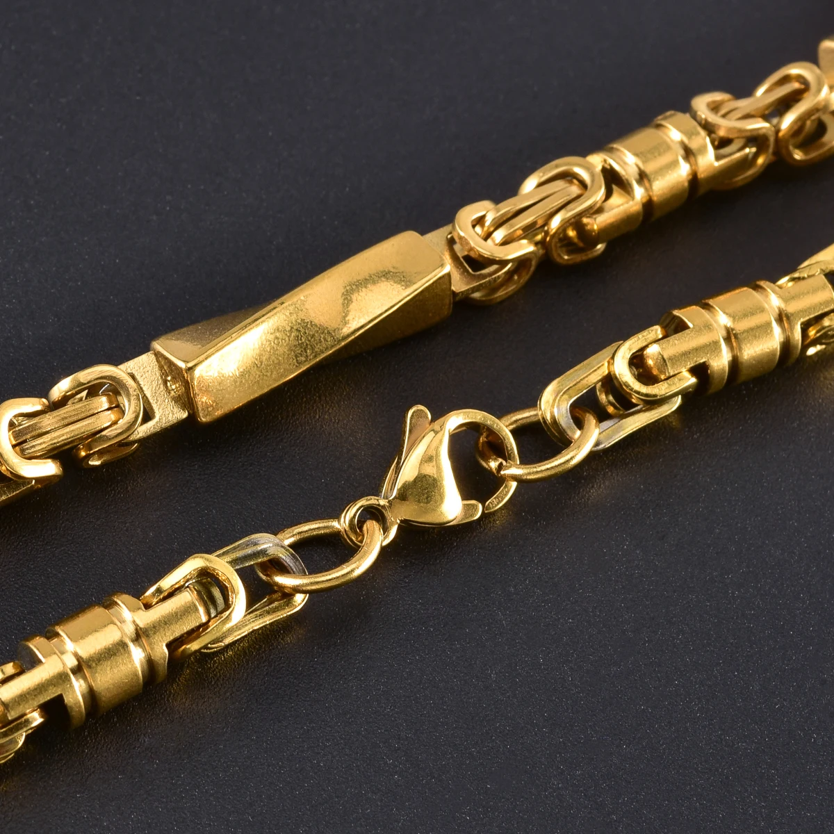 Hiphop Punk Curb Cuban Link Chain Man Gold/Silver Color Stainless Steel Necklace Classic Trendy Daily Wear Party Jewelry