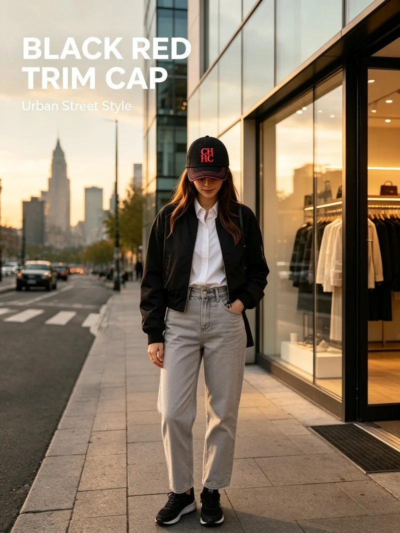 CHHC Minimalist Baseball Cap Unisex Casual Embroidery Letter Print Snapback Hat Streetwear Sun Protection Trendy