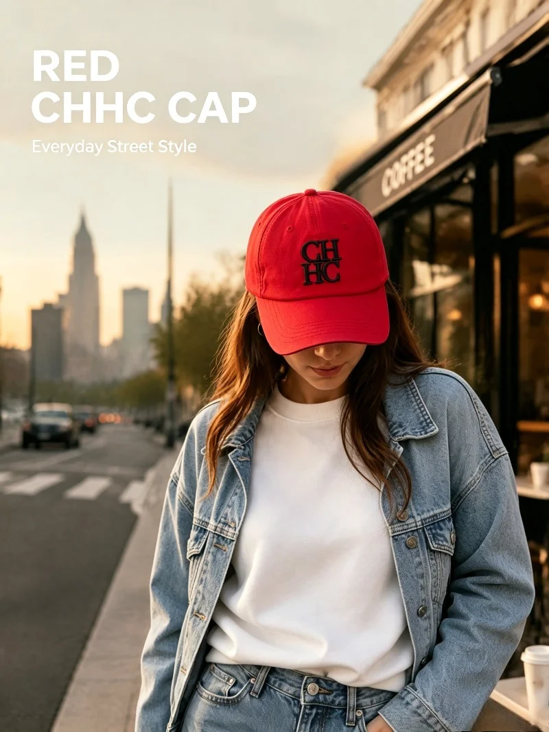 CHHC Minimalist Baseball Cap Unisex Casual Embroidery Letter Print Snapback Hat Streetwear Sun Protection Trendy