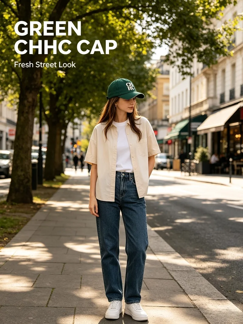 CHHC Minimalist Baseball Cap Unisex Casual Embroidery Letter Print Snapback Hat Streetwear Sun Protection Trendy