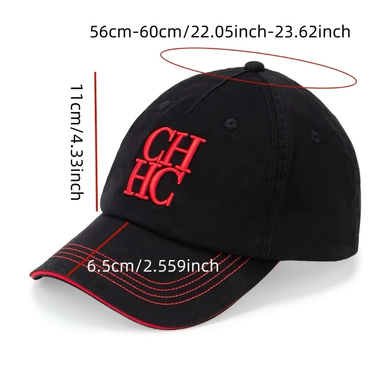 CHHC Minimalist Baseball Cap Unisex Casual Embroidery Letter Print Snapback Hat Streetwear Sun Protection Trendy