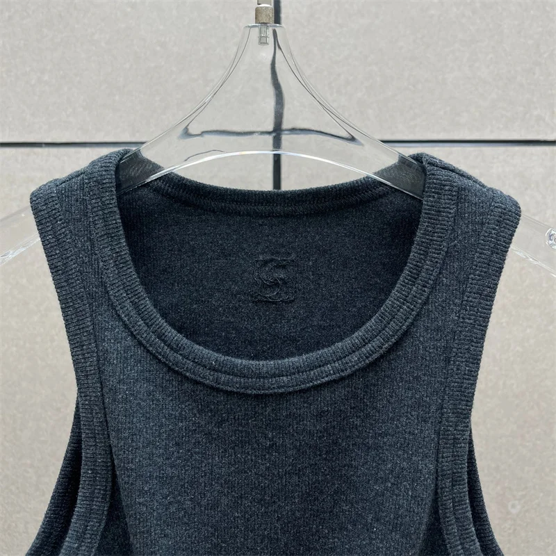Women t-shirts New twisted flower knotted sleeveless top for summer 2025 Elastic slim pure cotton women's vest corset crop top