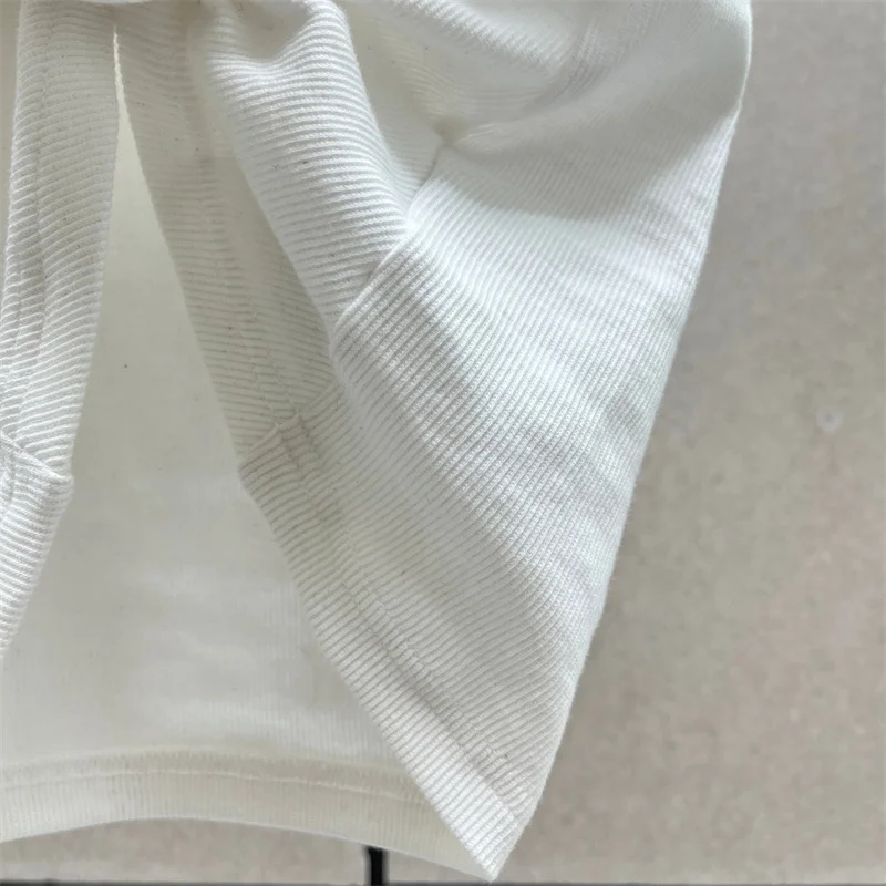 Women t-shirts New twisted flower knotted sleeveless top for summer 2025 Elastic slim pure cotton women's vest corset crop top