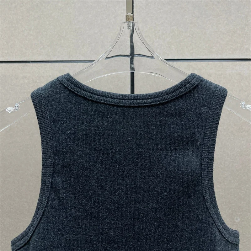 Women t-shirts New twisted flower knotted sleeveless top for summer 2025 Elastic slim pure cotton women's vest corset crop top