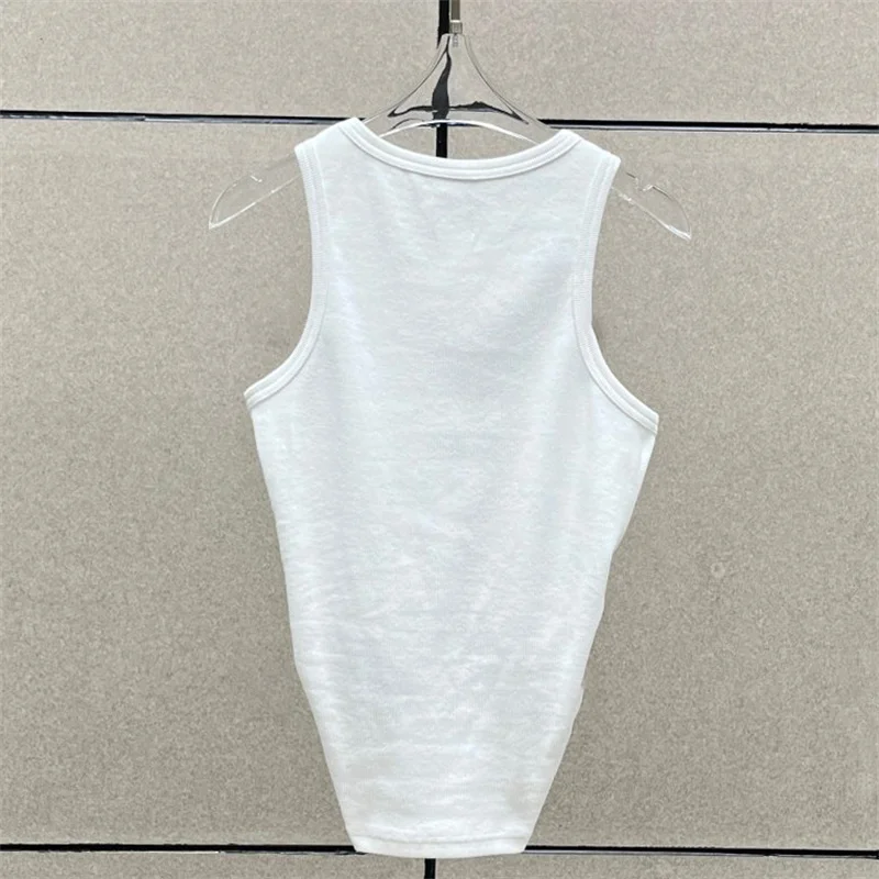Women t-shirts New twisted flower knotted sleeveless top for summer 2025 Elastic slim pure cotton women's vest corset crop top