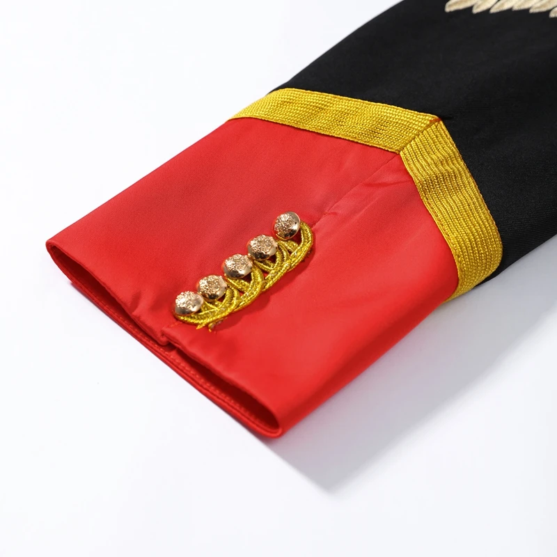 Vintage Women's Cropped Jacket Gold Embroidery Stand Collar Spliced Napoleon Military Coat 2026 Autumn Lady Street Outerwear