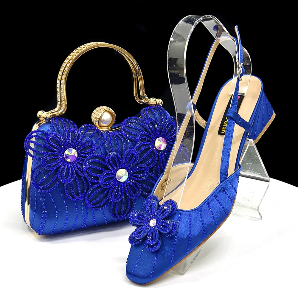 Venus Chan Italian Fashion Women's Elegant Orange Heels & Rhinestone Clutch Bag Set – Perfect for Parties and Special Occasions
