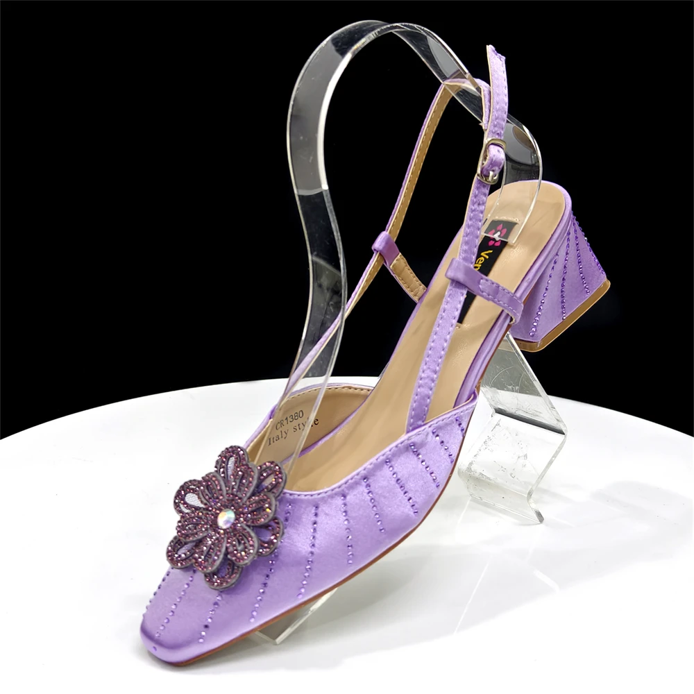 Venus Chan Italian Fashion Women's Elegant Orange Heels & Rhinestone Clutch Bag Set – Perfect for Parties and Special Occasions