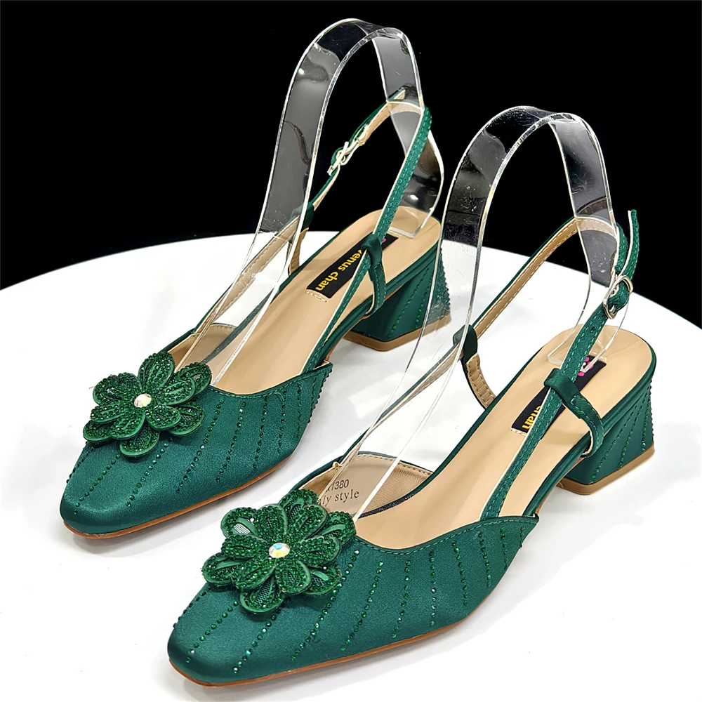 Venus Chan Italian Fashion Women's Elegant Orange Heels & Rhinestone Clutch Bag Set – Perfect for Parties and Special Occasions