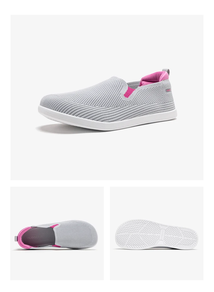 HOBIBEAR Women Wide Toe Box Shoes Barefoot  Slip on Walking Sneakers Mesh Breathable Classic Minimalist Shoes for Female