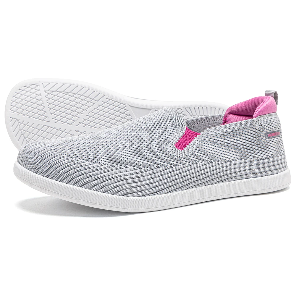 HOBIBEAR Women Wide Toe Box Shoes Barefoot  Slip on Walking Sneakers Mesh Breathable Classic Minimalist Shoes for Female