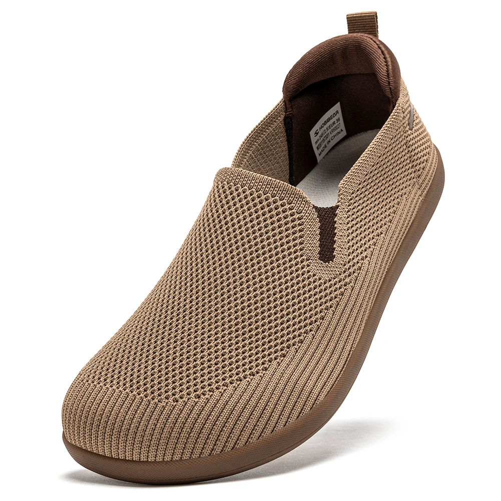 HOBIBEAR Women Wide Toe Box Shoes Barefoot  Slip on Walking Sneakers Mesh Breathable Classic Minimalist Shoes for Female