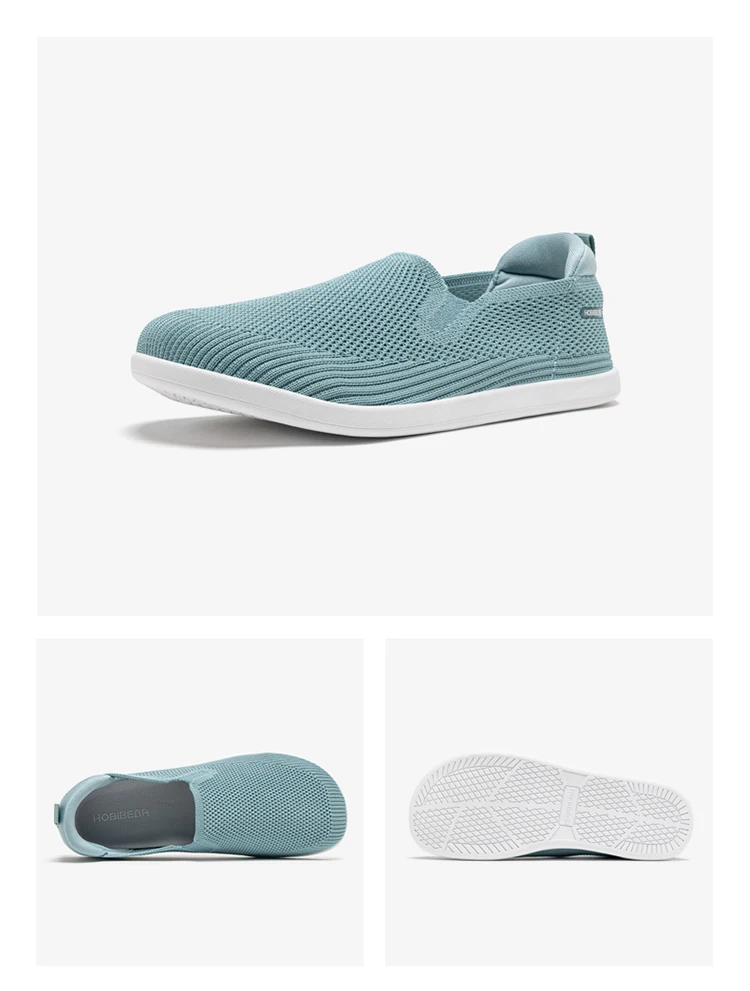 HOBIBEAR Women Wide Toe Box Shoes Barefoot  Slip on Walking Sneakers Mesh Breathable Classic Minimalist Shoes for Female