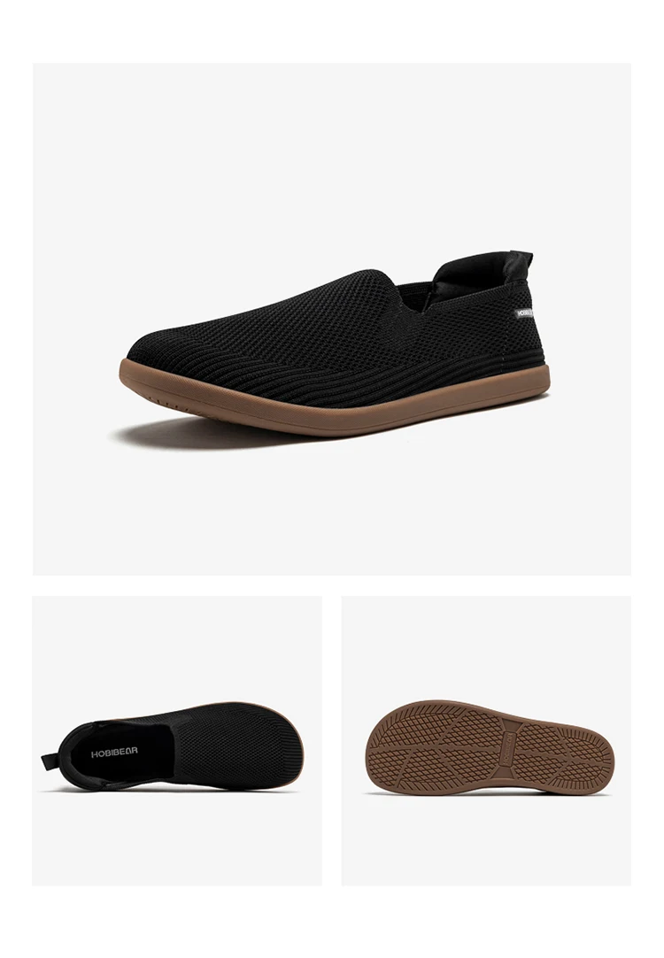 HOBIBEAR Women Wide Toe Box Shoes Barefoot  Slip on Walking Sneakers Mesh Breathable Classic Minimalist Shoes for Female