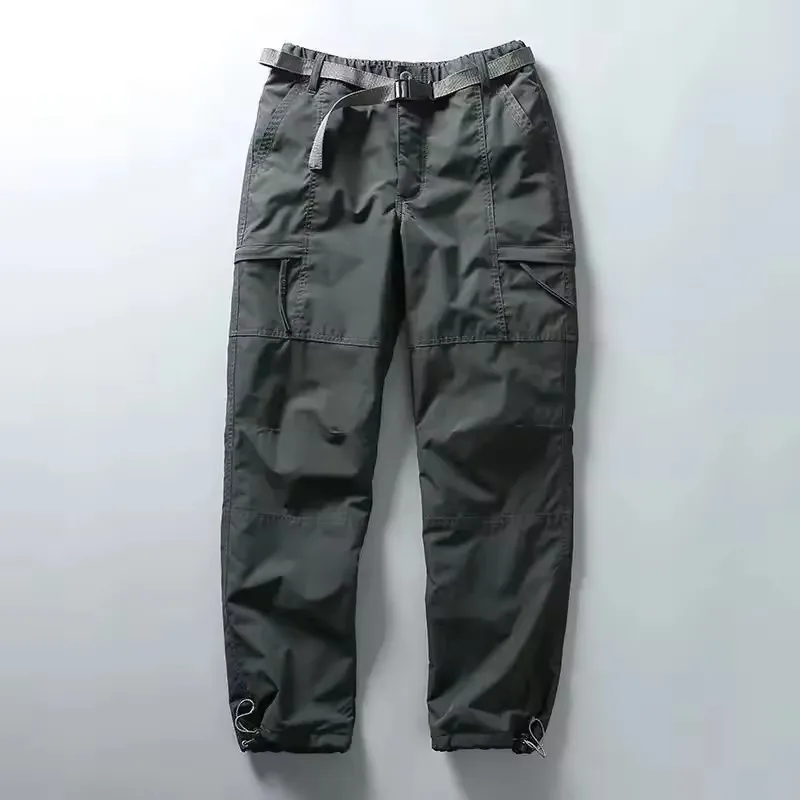 Tooling Pants Thick Waterproof Fleece Cargo Pants Men Women Winter Outdoor Multi-pockets Loose Straight Overall Long Trousers