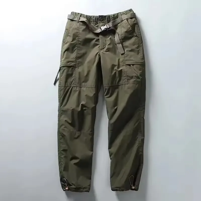 Tooling Pants Thick Waterproof Fleece Cargo Pants Men Women Winter Outdoor Multi-pockets Loose Straight Overall Long Trousers