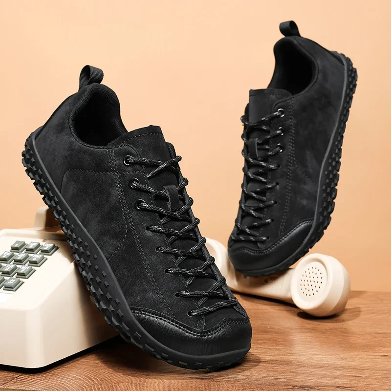 ELUVA Men's Minimalist Barefoot Sneakers Wide Zero Drop Sole Optimal Relaxation Unisex Casual Trainer Wide Toe Sneakers Man