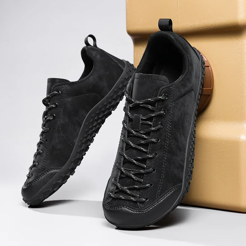 ELUVA Men's Minimalist Barefoot Sneakers Wide Zero Drop Sole Optimal Relaxation Unisex Casual Trainer Wide Toe Sneakers Man