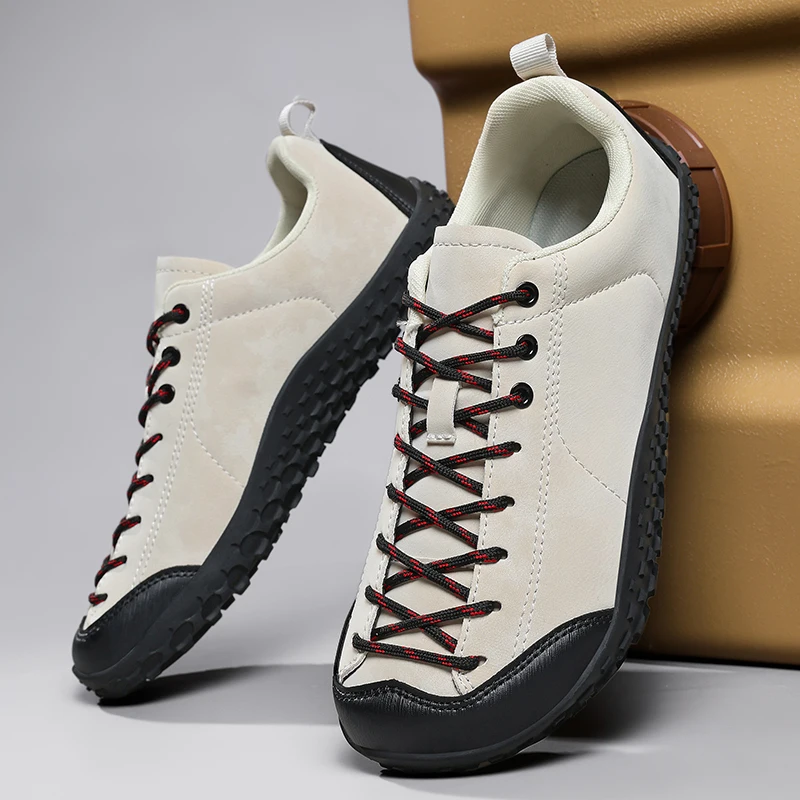 ELUVA Men's Minimalist Barefoot Sneakers Wide Zero Drop Sole Optimal Relaxation Unisex Casual Trainer Wide Toe Sneakers Man