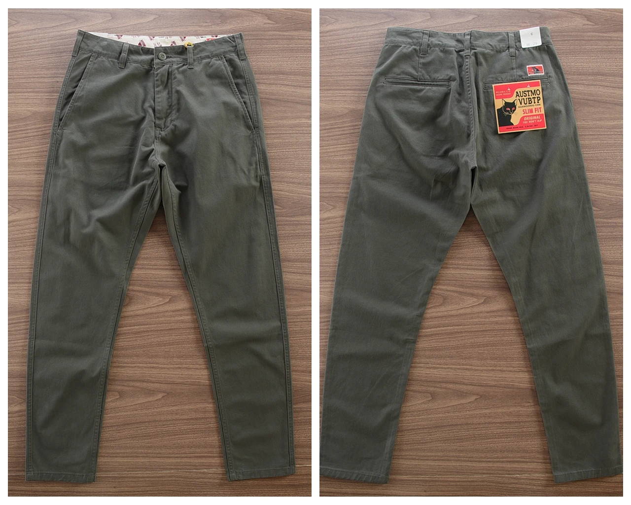 2025 Spring Autumn New American Retro Twill Woven Driving Pants Men's Simple 100% Cotton Washed Chino Straight Casual Trousers