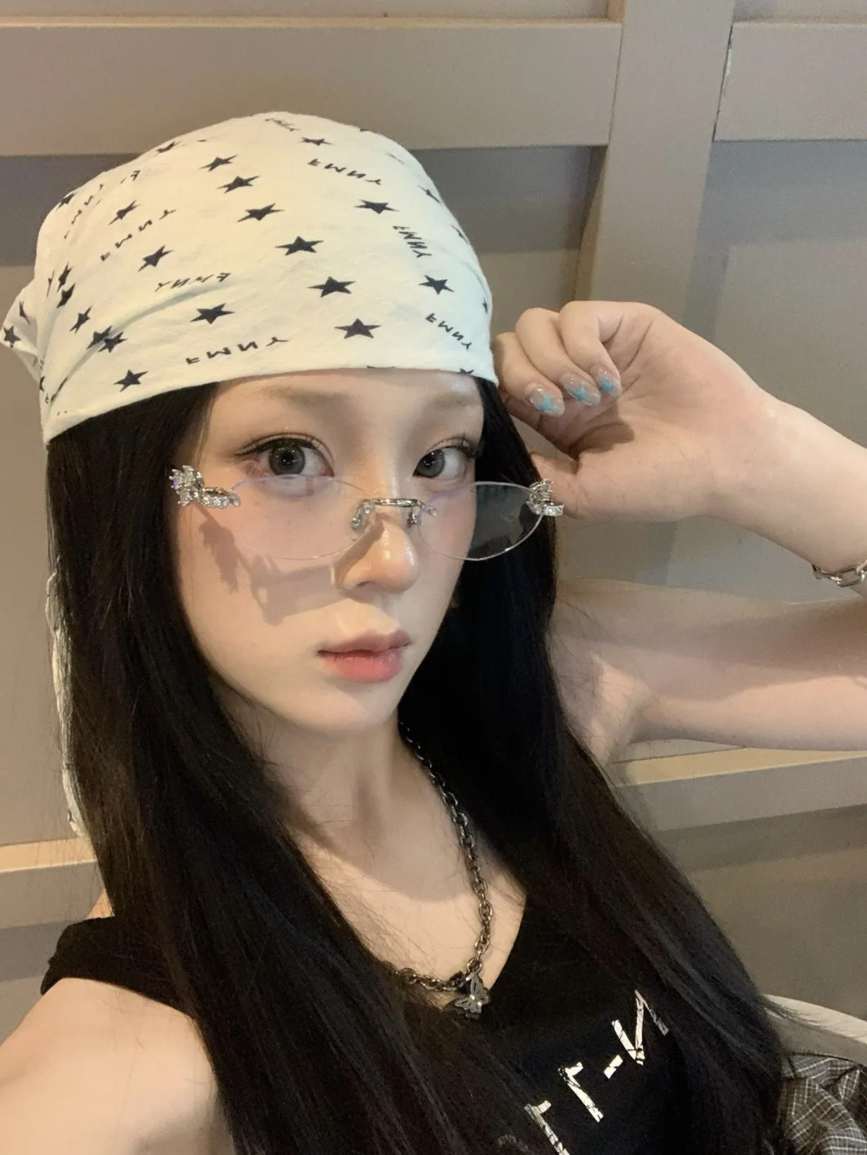 MOMOJA Women Luxury Small Oval Eyeglasses Frame Rimless Eyewear Frame Ultra Light High Quality Alloy Prescription Glasses 0803