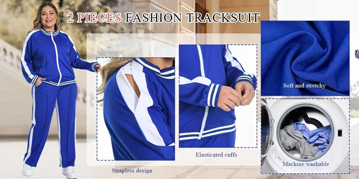 Wmstar Women Track Suit 2 Piece Sets Plus Size Jogging Wholesale Long Sleeved Shirts Pants Casual Sporty Matching Sweatsuit