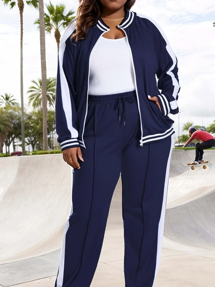 Wmstar Women Track Suit 2 Piece Sets Plus Size Jogging Wholesale Long Sleeved Shirts Pants Casual Sporty Matching Sweatsuit