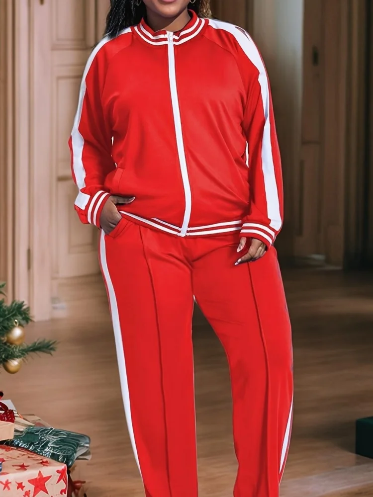 Wmstar Women Track Suit 2 Piece Sets Plus Size Jogging Wholesale Long Sleeved Shirts Pants Casual Sporty Matching Sweatsuit