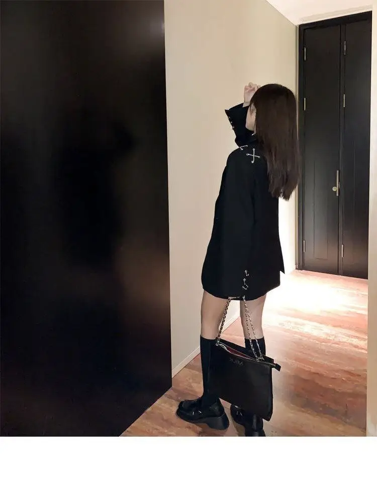 2025 Black Suit Jacket for Women New Design High Street Wear Casual Blazers Female
