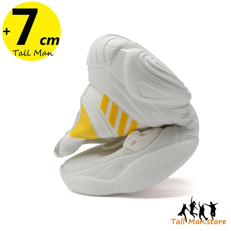 Man Lift Sneakers Elevator Height Increase Insole 7-8cm Shoes for Men Mesh Summer