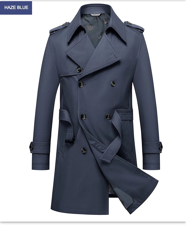 Classic Men's Trench Coat 8XL Plus Size Windbreaker High Quality Business Casual WindCoat Men Clothing Oversized Ponchos