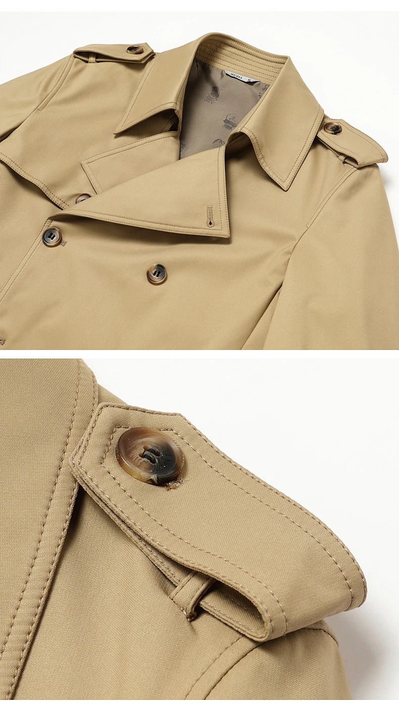 Classic Men's Trench Coat 8XL Plus Size Windbreaker High Quality Business Casual WindCoat Men Clothing Oversized Ponchos