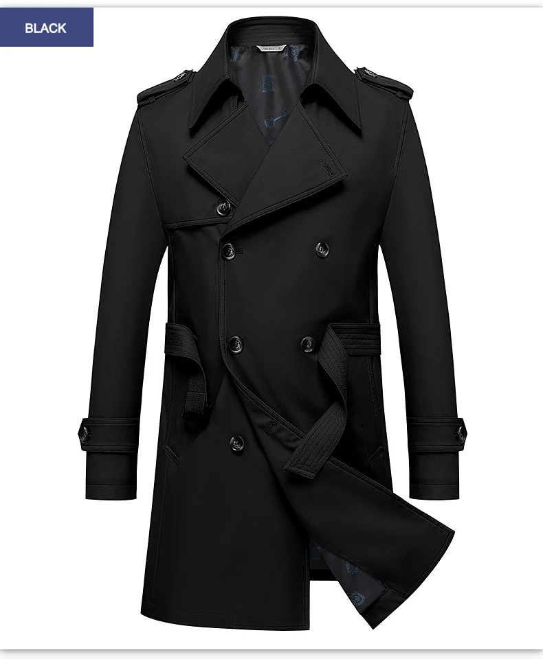 Classic Men's Trench Coat 8XL Plus Size Windbreaker High Quality Business Casual WindCoat Men Clothing Oversized Ponchos