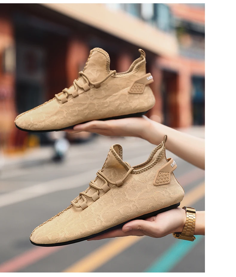 YRZL Men Mesh Loafers Driving Moccasins High Quality Flats Walking Shoes Breathable Non Slip Casual Loafers Summer Mens Shoes