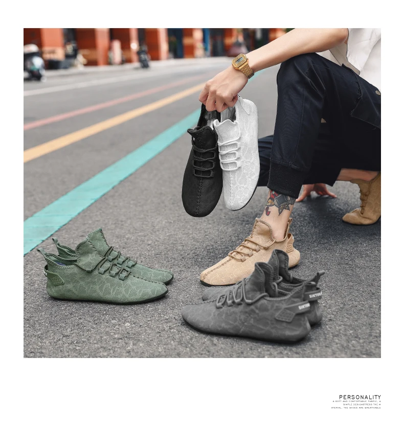 YRZL Men Mesh Loafers Driving Moccasins High Quality Flats Walking Shoes Breathable Non Slip Casual Loafers Summer Mens Shoes