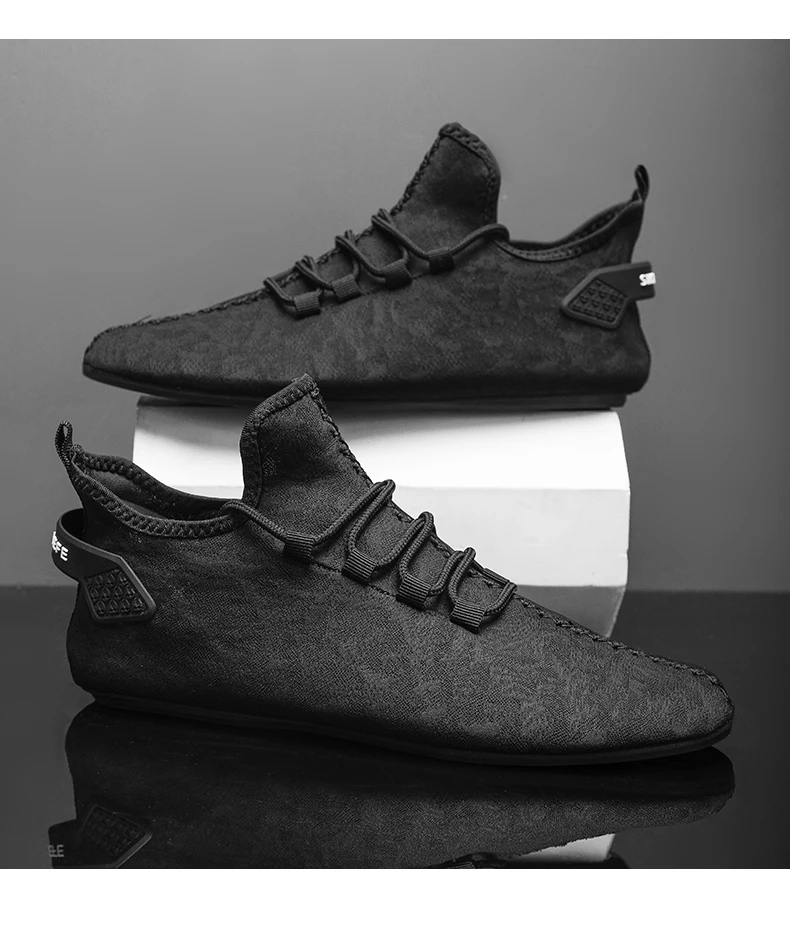 YRZL Men Mesh Loafers Driving Moccasins High Quality Flats Walking Shoes Breathable Non Slip Casual Loafers Summer Mens Shoes