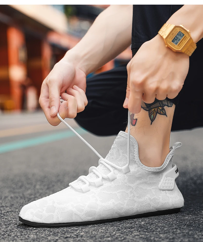 YRZL Men Mesh Loafers Driving Moccasins High Quality Flats Walking Shoes Breathable Non Slip Casual Loafers Summer Mens Shoes