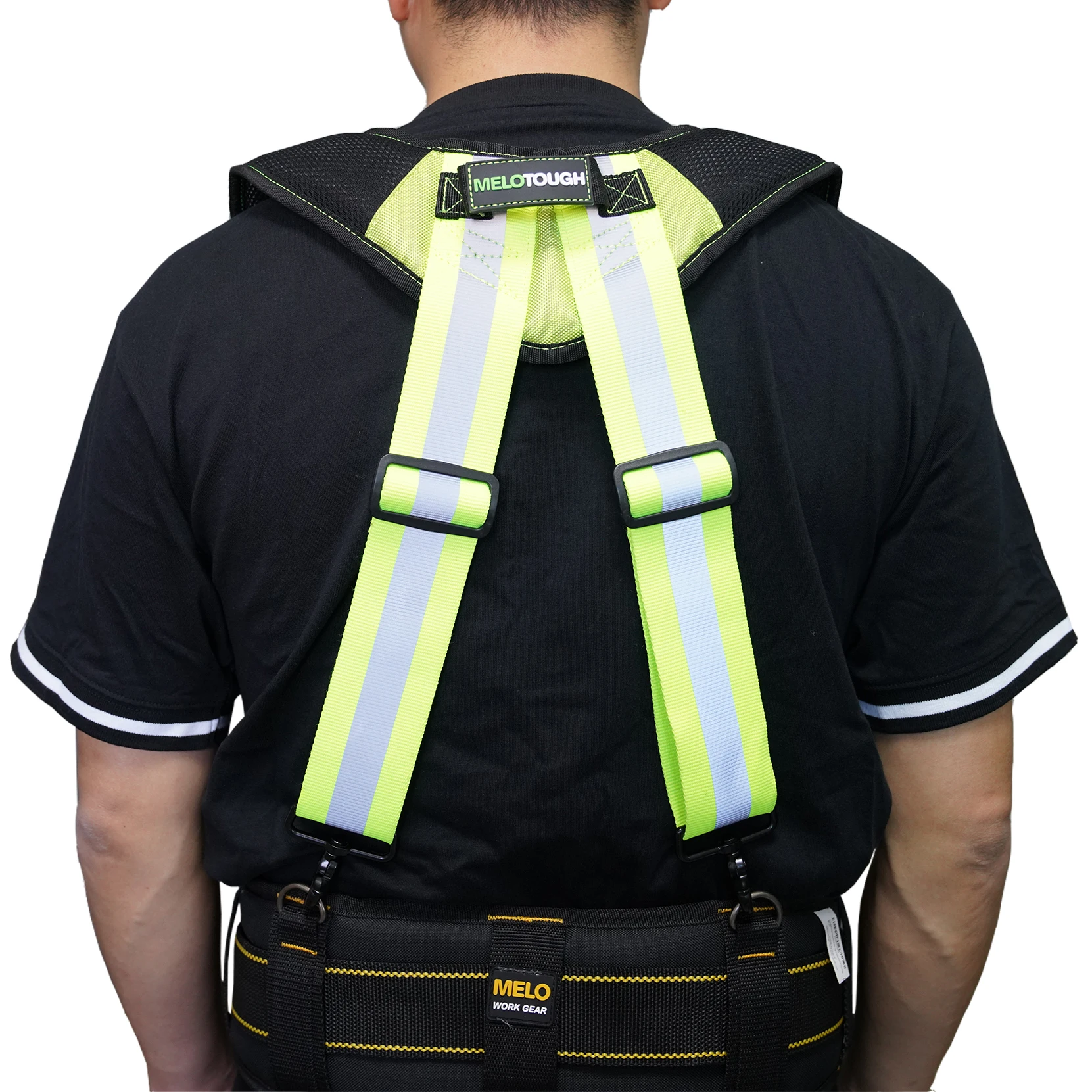 MELOTOUGH Magnetic Suspenders Tool Belt Suspenders with Large Moveable Phone Holder