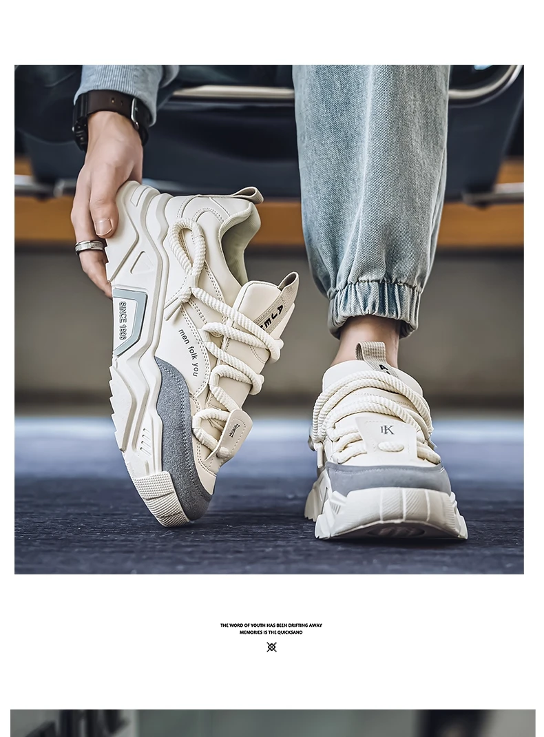 New Men's Casual Sports Shoes 2025 Spring Fashion Versatile Low-Top Skate Shoes for Men Suitable for Outdoor Sports
