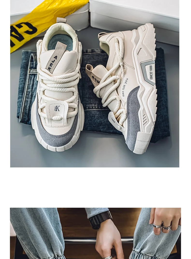 New Men's Casual Sports Shoes 2025 Spring Fashion Versatile Low-Top Skate Shoes for Men Suitable for Outdoor Sports