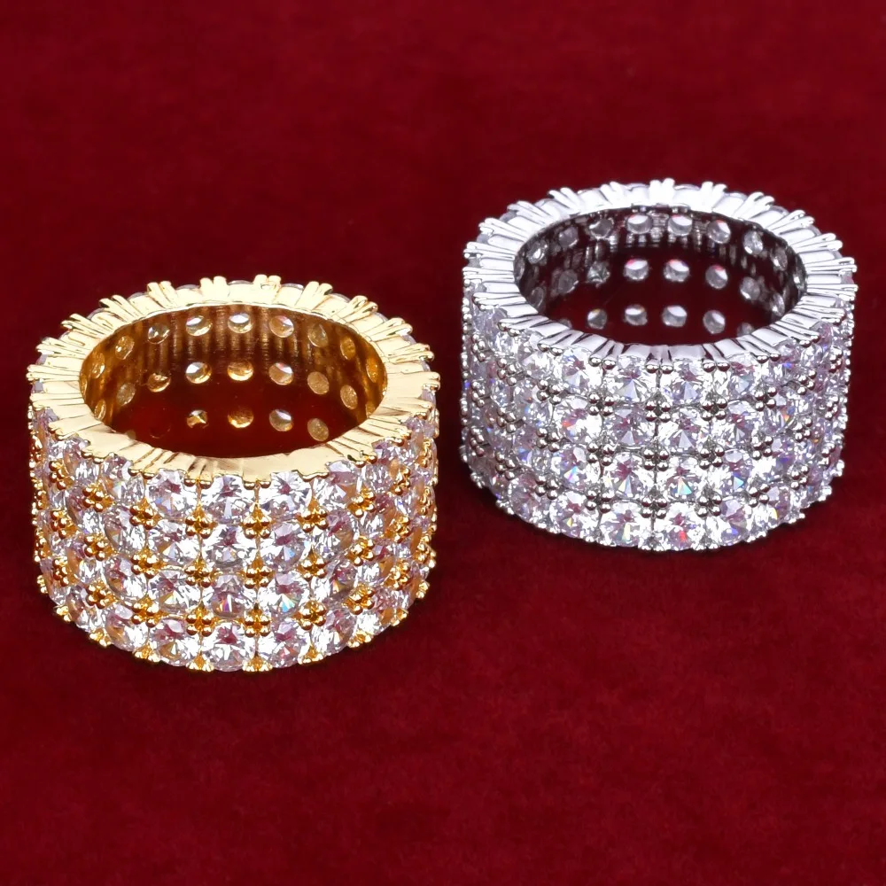Aokaishen Ring for Men Gold Color Hip Hop Rock Street Jewelry Charming