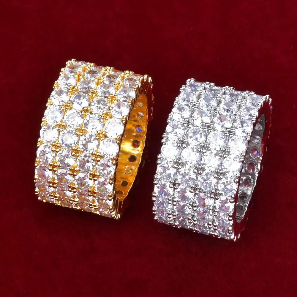 Aokaishen Ring for Men Gold Color Hip Hop Rock Street Jewelry Charming