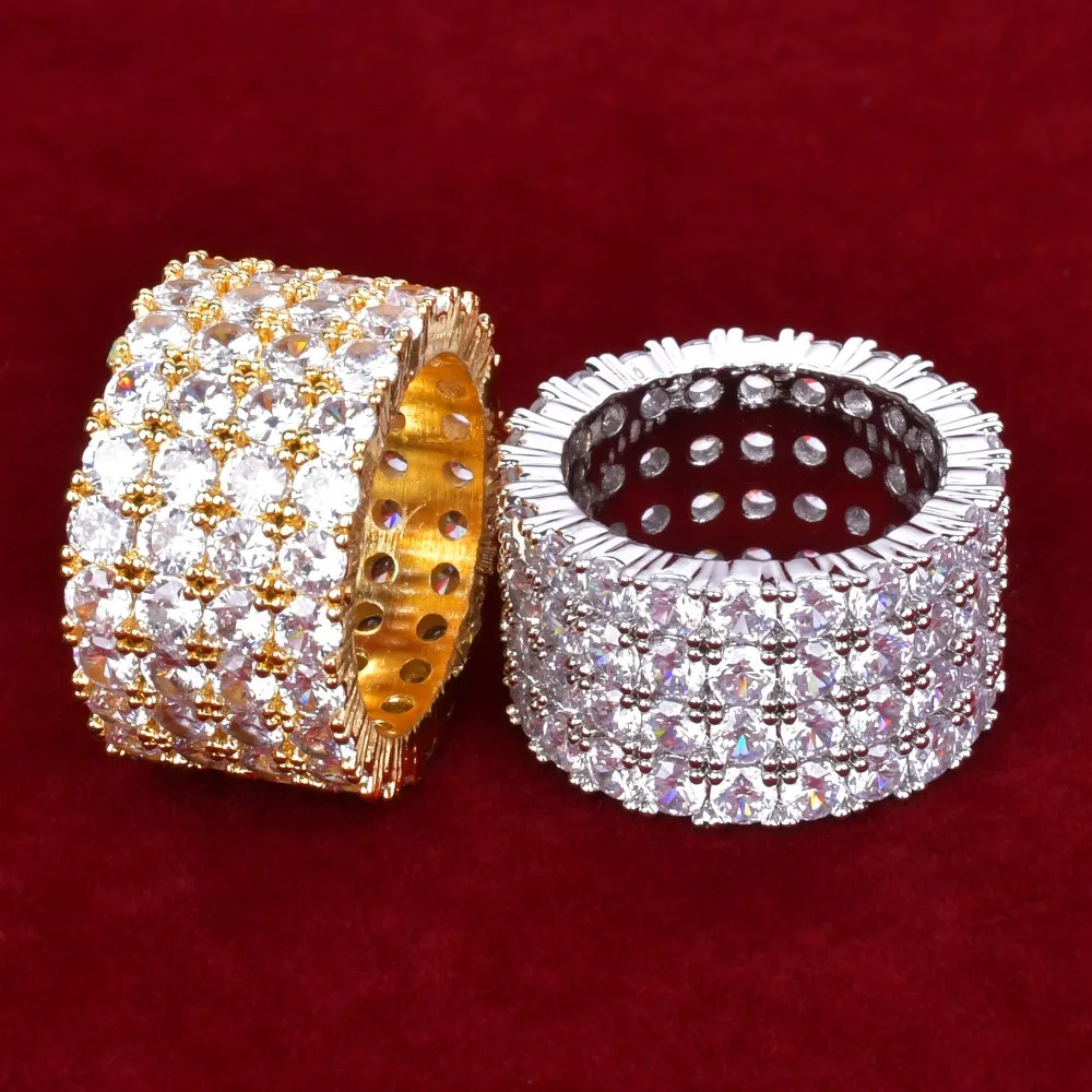 Aokaishen Ring for Men Gold Color Hip Hop Rock Street Jewelry Charming