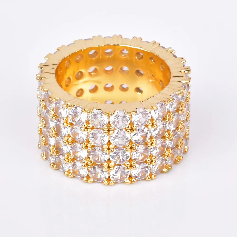 Aokaishen Ring for Men Gold Color Hip Hop Rock Street Jewelry Charming