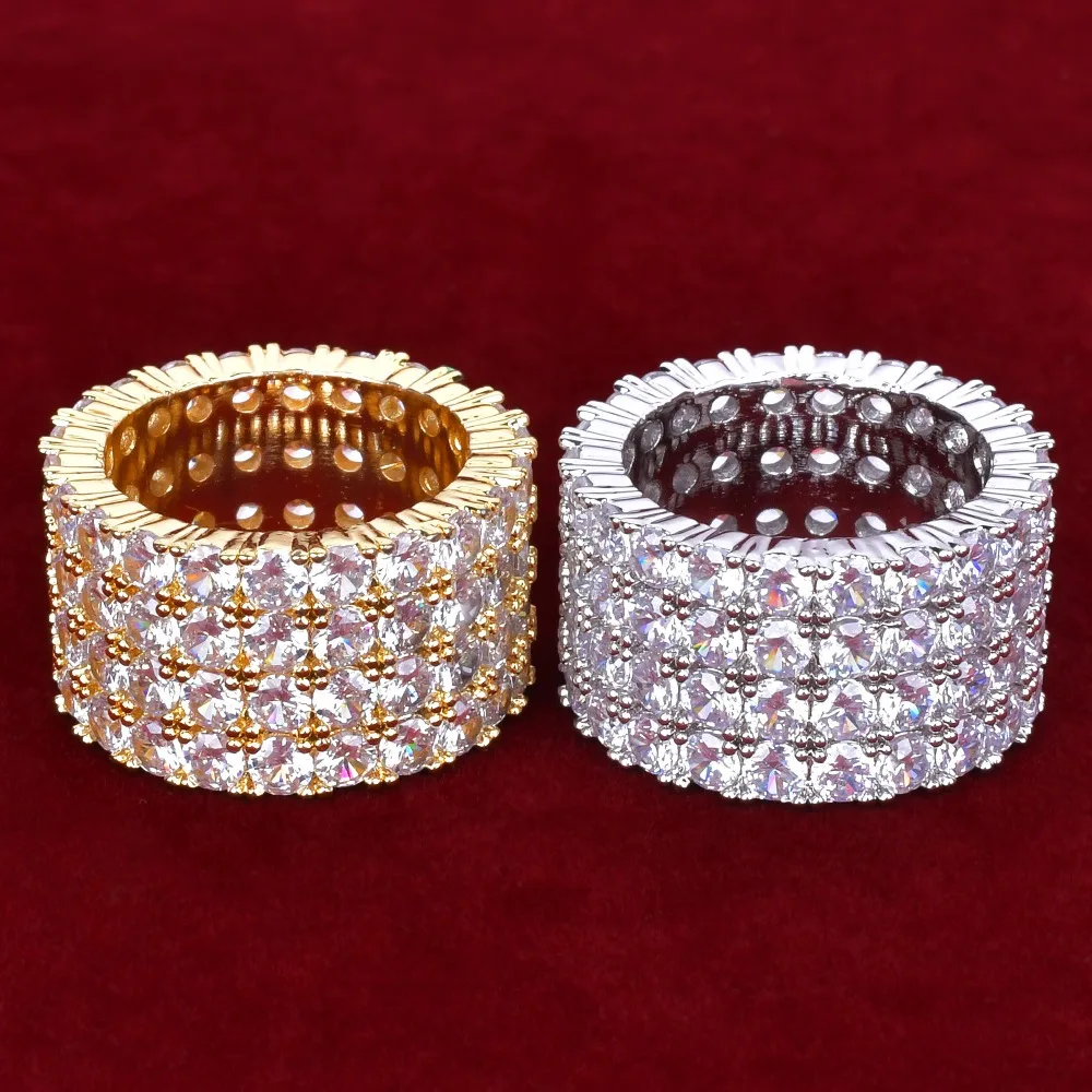 Aokaishen Ring for Men Gold Color Hip Hop Rock Street Jewelry Charming