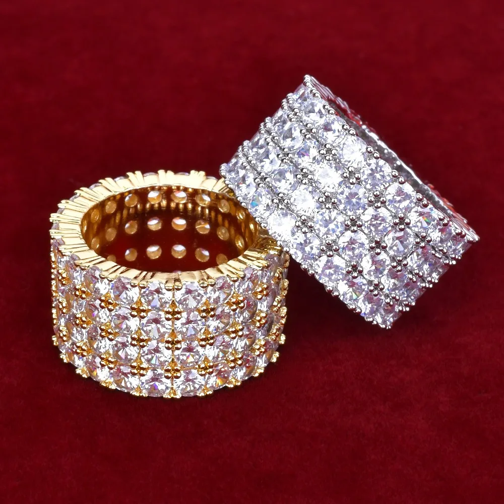 Aokaishen Ring for Men Gold Color Hip Hop Rock Street Jewelry Charming