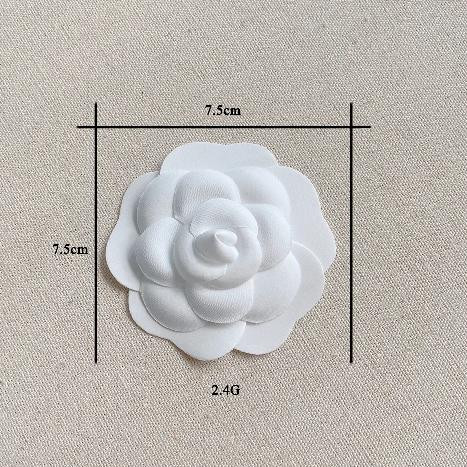 50pcs/bag White Flowers Stickers Party Decoration Accessories for Gift Box, 5.5cm /7.5cm