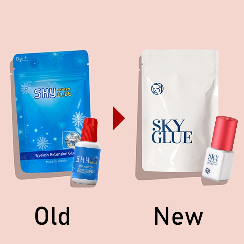 10 Bottles SKY Glue Strands False Eyelashes Extension Supplies Korea 5ml Black Red Blue Cap Beauty Health Makeup Tools Adhesive
