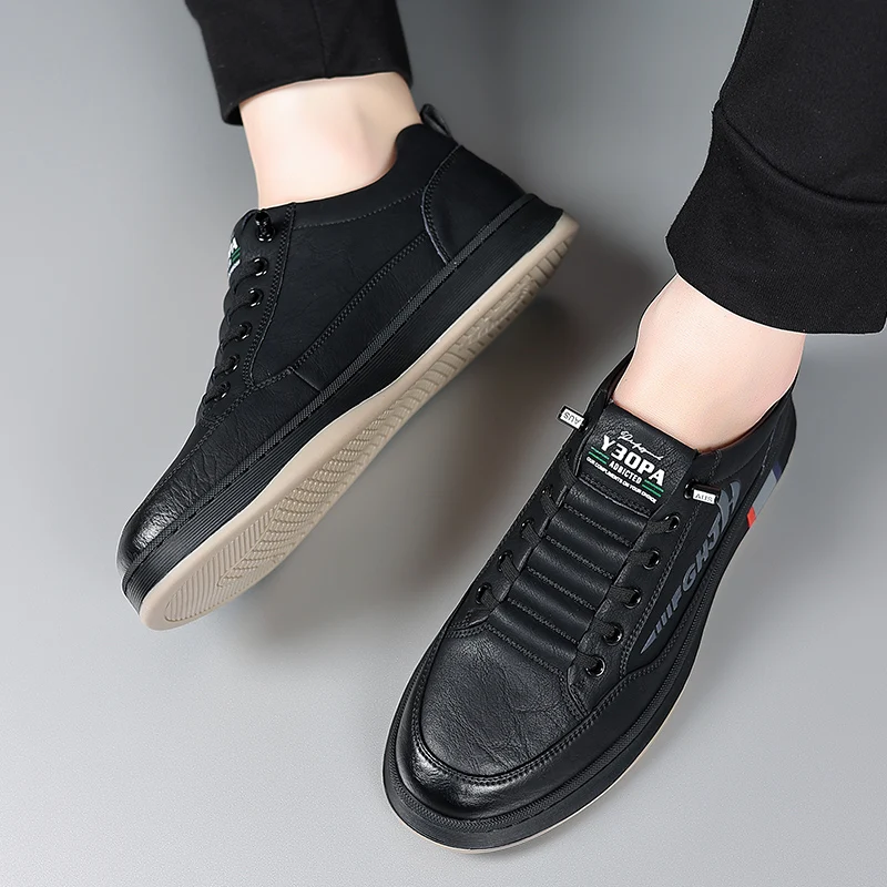 Trendy Men's Casual Shoes Simple Men's Retro Genuine Leather Shoes Elegant Formal  Commuter Work Shoes Free Delivery Loafers